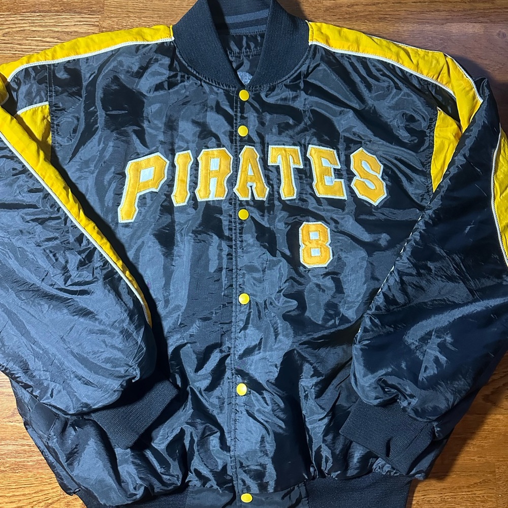 Black and Yellow Pirates Puffer Jacket